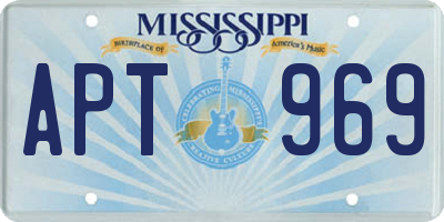 MS license plate APT969