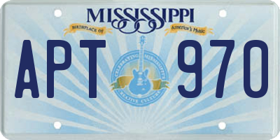 MS license plate APT970