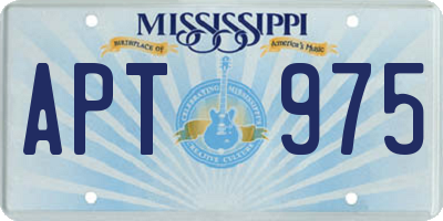MS license plate APT975