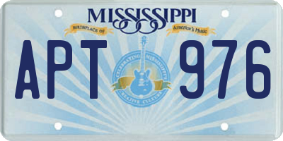 MS license plate APT976