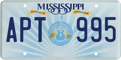 MS license plate APT995