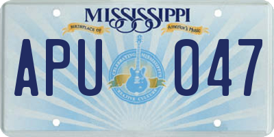 MS license plate APU047
