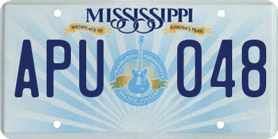 MS license plate APU048