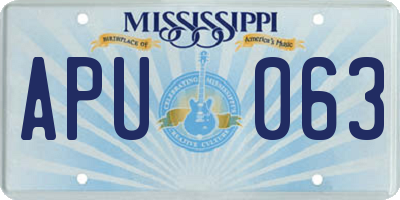 MS license plate APU063