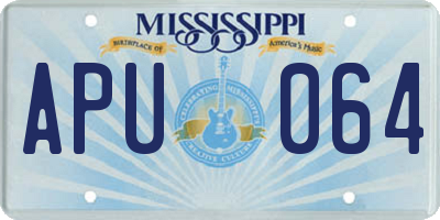 MS license plate APU064