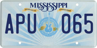 MS license plate APU065