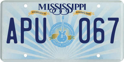 MS license plate APU067