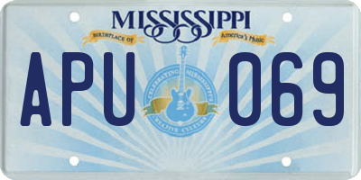 MS license plate APU069