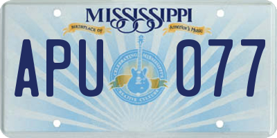 MS license plate APU077