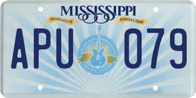 MS license plate APU079