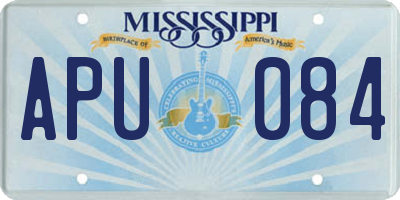 MS license plate APU084