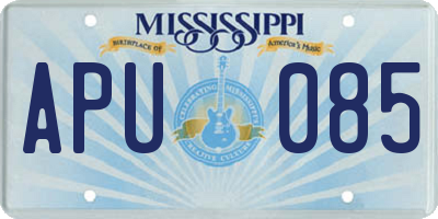 MS license plate APU085