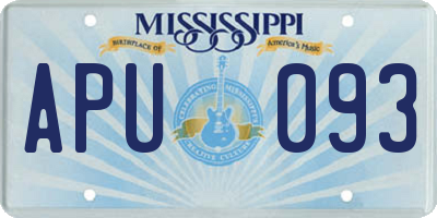 MS license plate APU093
