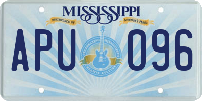 MS license plate APU096