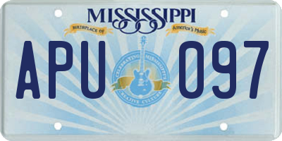MS license plate APU097