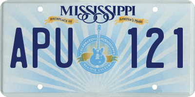 MS license plate APU121
