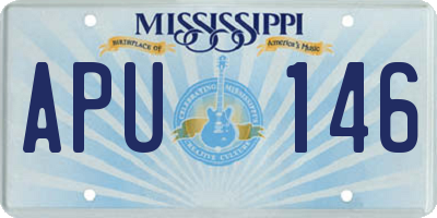 MS license plate APU146