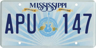 MS license plate APU147
