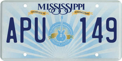 MS license plate APU149