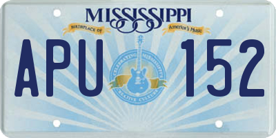 MS license plate APU152