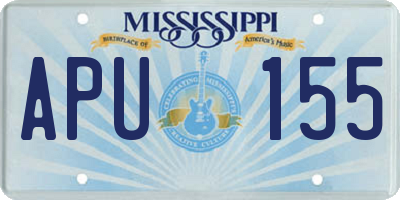 MS license plate APU155