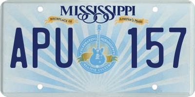 MS license plate APU157