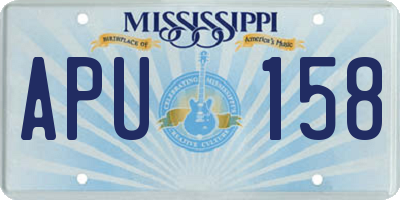 MS license plate APU158