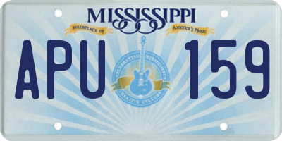 MS license plate APU159