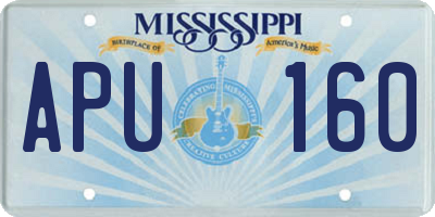 MS license plate APU160