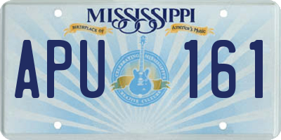 MS license plate APU161