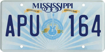 MS license plate APU164