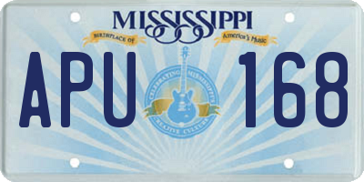MS license plate APU168