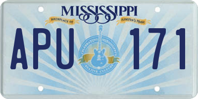 MS license plate APU171