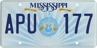 MS license plate APU177