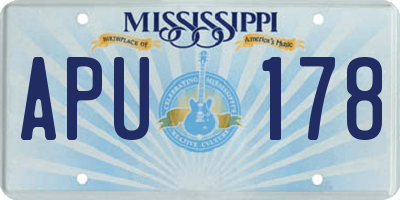 MS license plate APU178