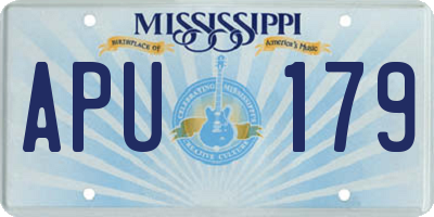 MS license plate APU179