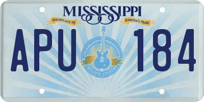 MS license plate APU184