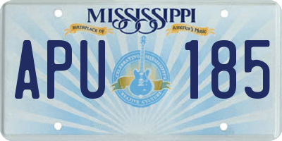 MS license plate APU185
