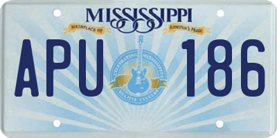 MS license plate APU186