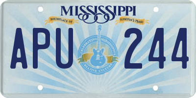 MS license plate APU244