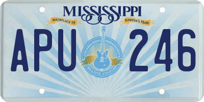 MS license plate APU246