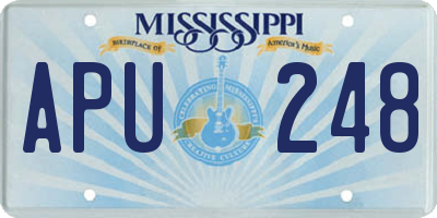 MS license plate APU248