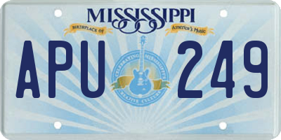 MS license plate APU249