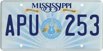 MS license plate APU253