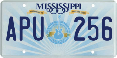 MS license plate APU256