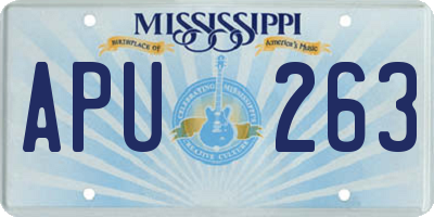 MS license plate APU263