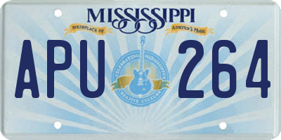 MS license plate APU264