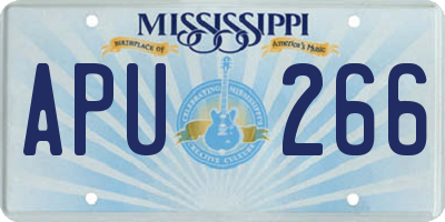 MS license plate APU266