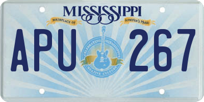 MS license plate APU267