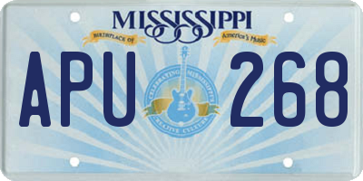 MS license plate APU268